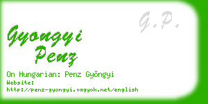 gyongyi penz business card